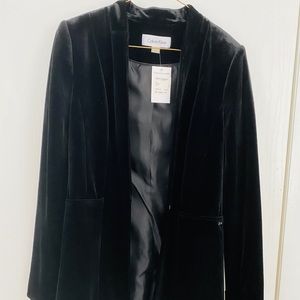 Calvin Klein Long Line Velvet Blazer